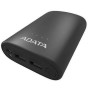 Батарея універсальна ADATA P10050V Black (10050mAh, out 2*5V*2,4A max, cable Micro-USB) (AP10050V-DUSB-CBK)