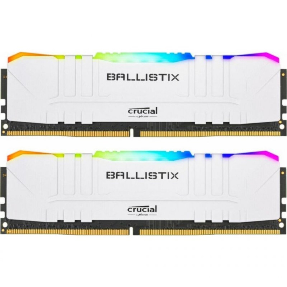 Модуль памяти для компьютера DDR4 16GB (2x8GB) 3200 MHz Ballistix White RGB MICRON (BL2K8G32C16U4WL)