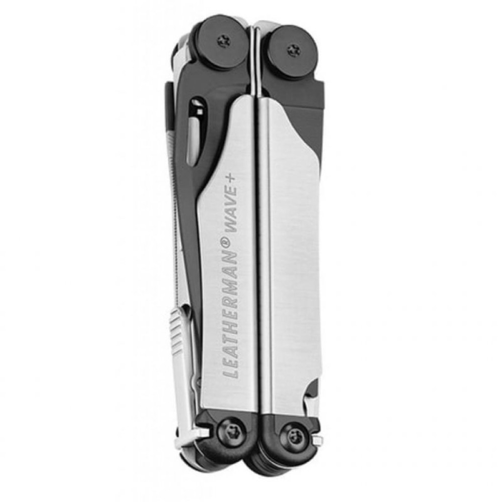 Мультитул LEATHERMAN WAVE PLUS BLACK&SILVER, синтетичний чохол, карт. коробка (832622)