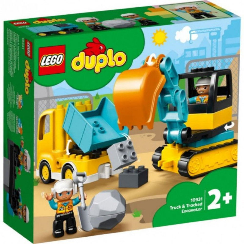 Конструктор LEGO LEGO Duplo Town Грузовик и гусеничный экскаватор 20 деталей (10931) Конструктор LEGO LEGO Duplo Town Грузовик и гусеничный экскаватор 20 деталей (10931)