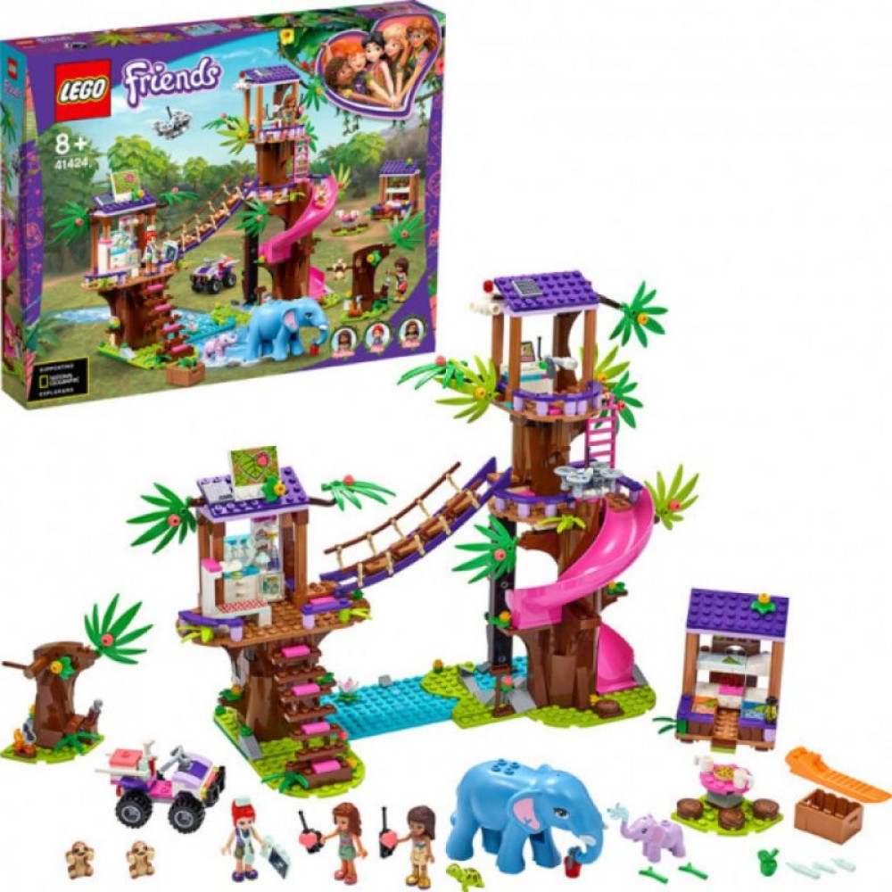 Конструктор LEGO Friends Джунгли: штаб спасателей 648 деталей (41424)