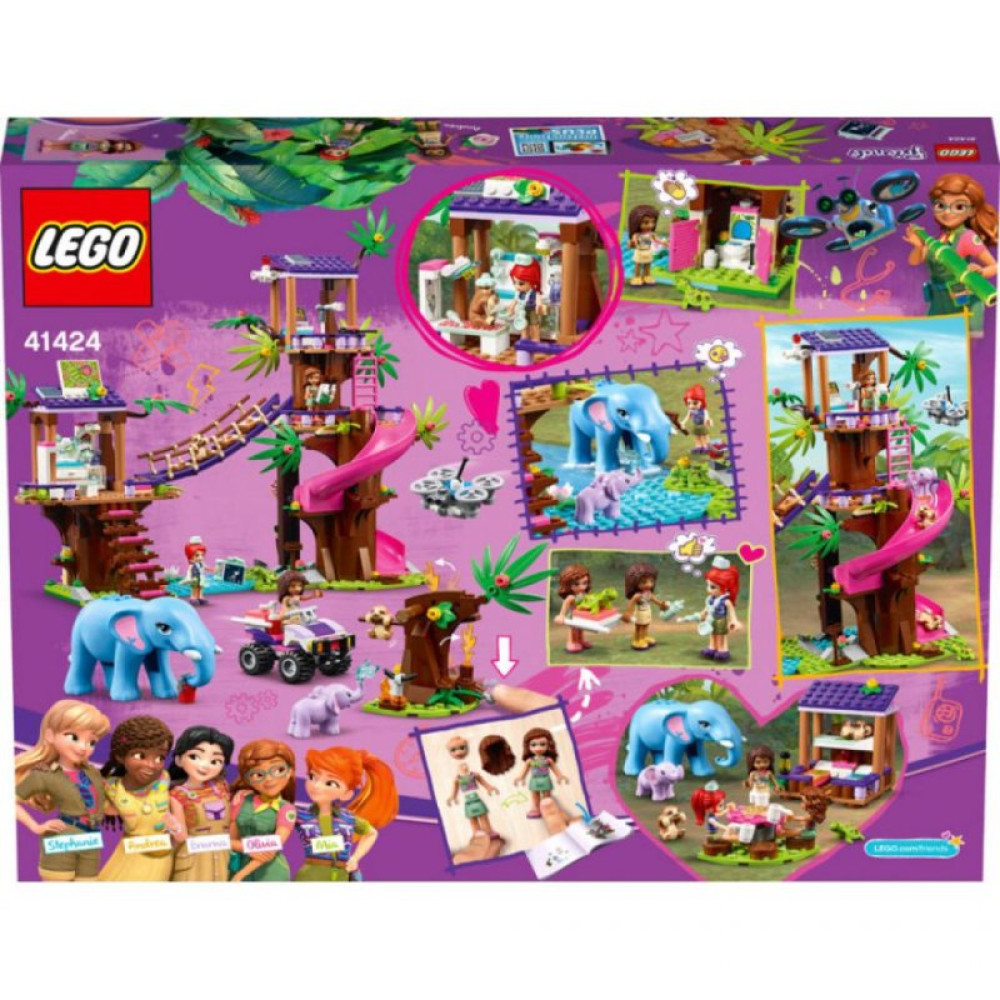 Конструктор LEGO Friends Джунгли: штаб спасателей 648 деталей (41424)