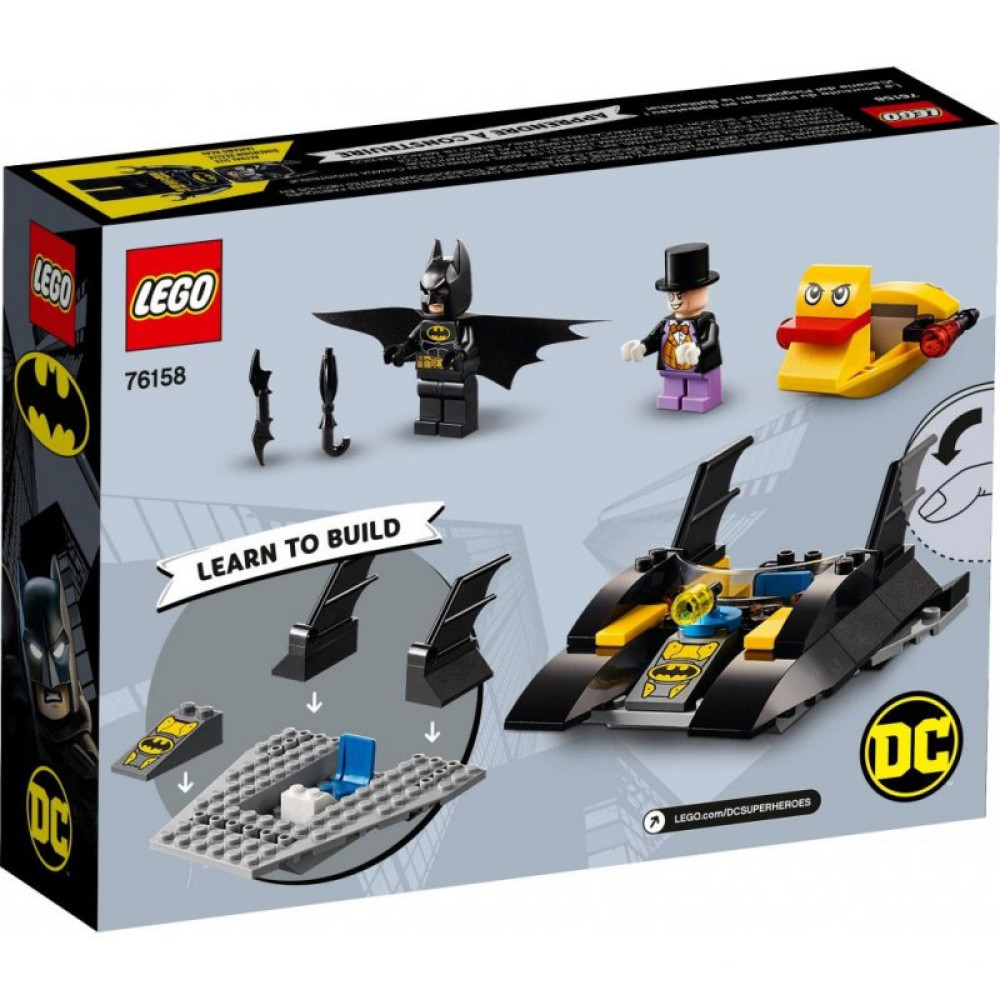 Конструктор LEGO Super Heroes Погоня за Пингвином на Бэткатере 54 детали (76158)