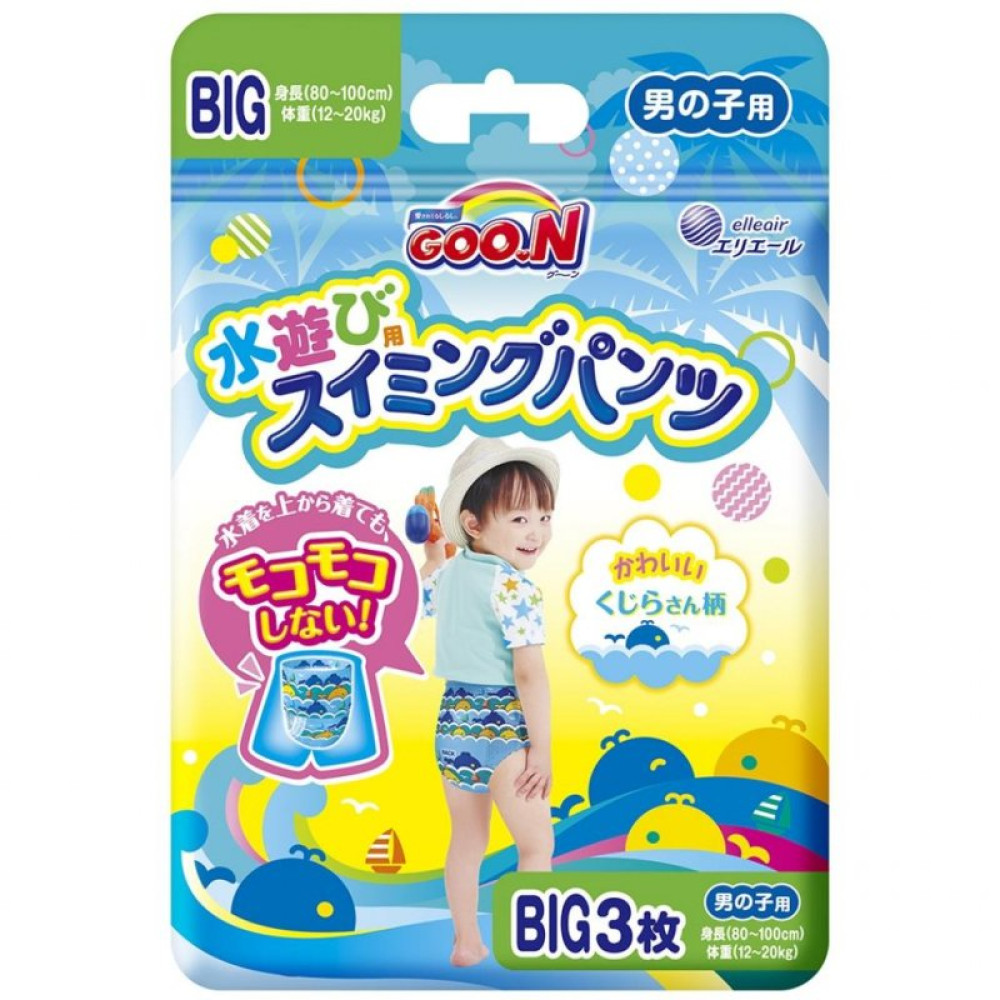 Подгузник GOO.N Трусики для плавания для мальчиков 12-20 кг XL 3 шт (853468) Подгузник GOO.N Трусики для плавания для мальчиков 12-20 кг XL 3 шт (853468)