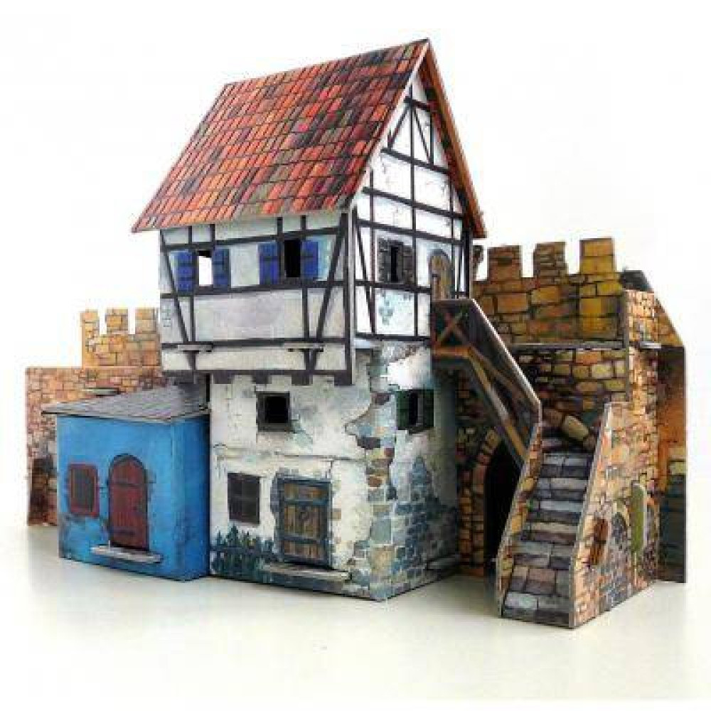 Сборная модель Умная бумага Дом у стены серии Средневековый город (250) Сборная модель Умная бумага Дом у стены серии Средневековый город (250)