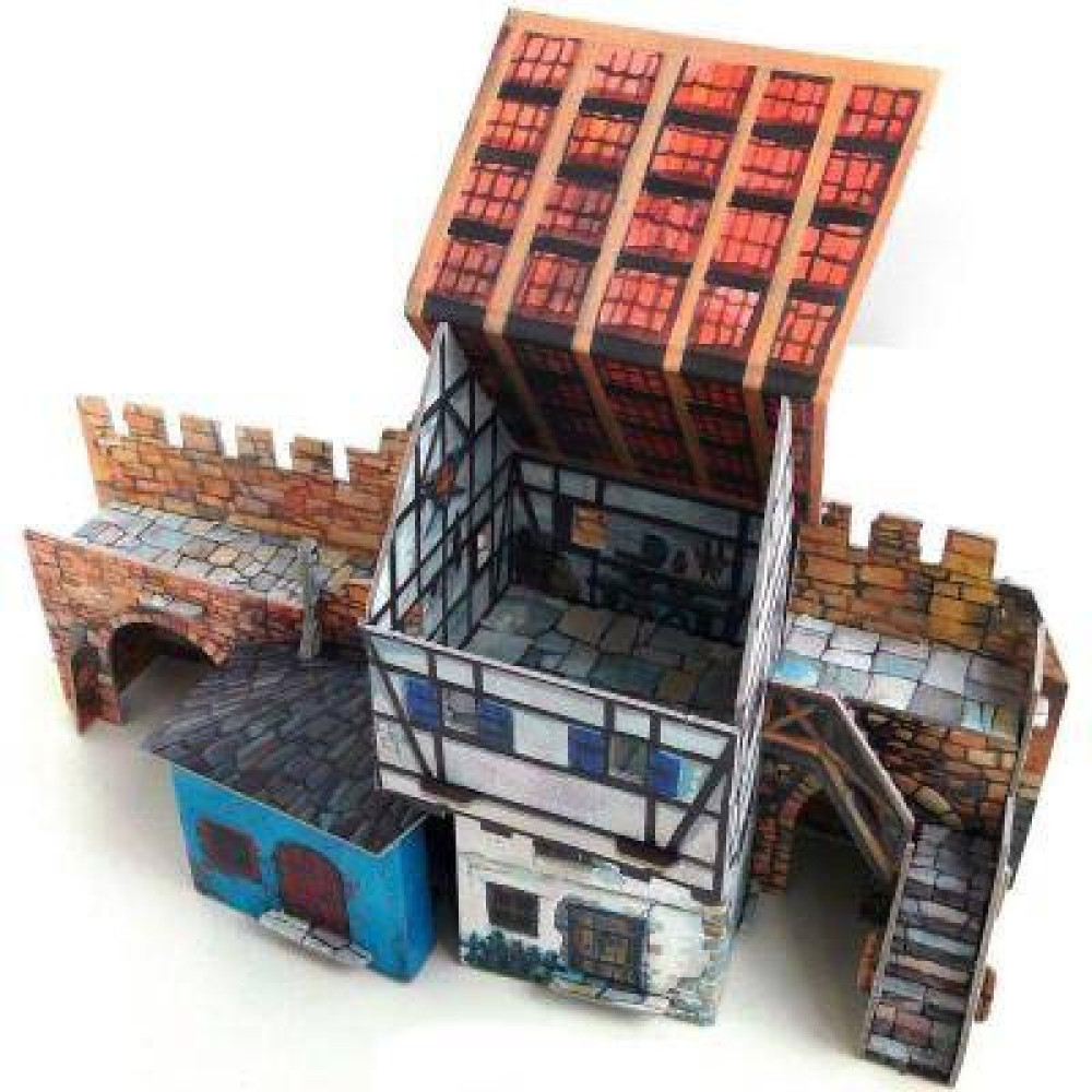 Сборная модель Умная бумага Дом у стены серии Средневековый город (250) Сборная модель Умная бумага Дом у стены серии Средневековый город (250)