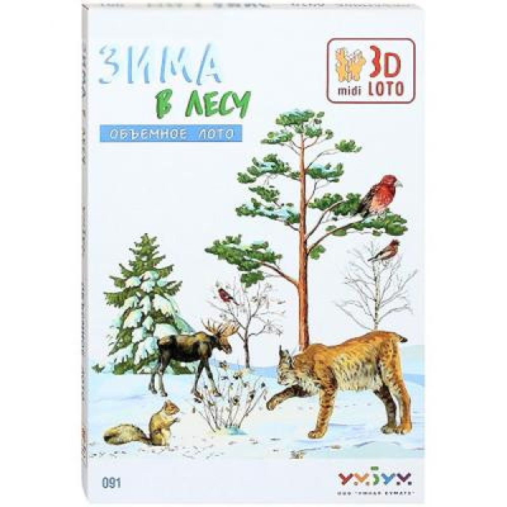 Настільна гра Умная бумага Объемное лото Зима в лесу (91) Настільна гра Умная бумага Объемное лото Зима в лесу (91)