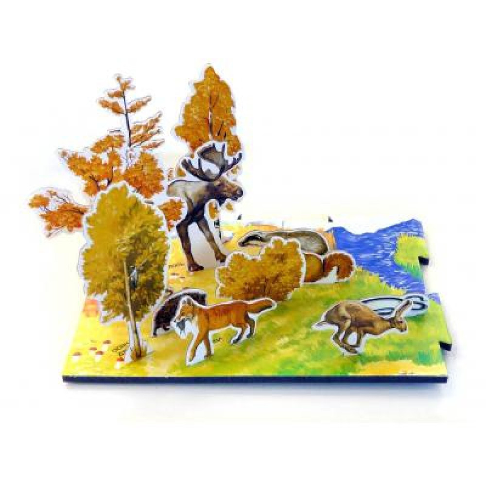 Настільна гра Умная бумага Объемное лото Осень в лесу (94)