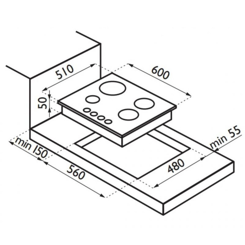Варочна поверхня Ardesia F 64 TW