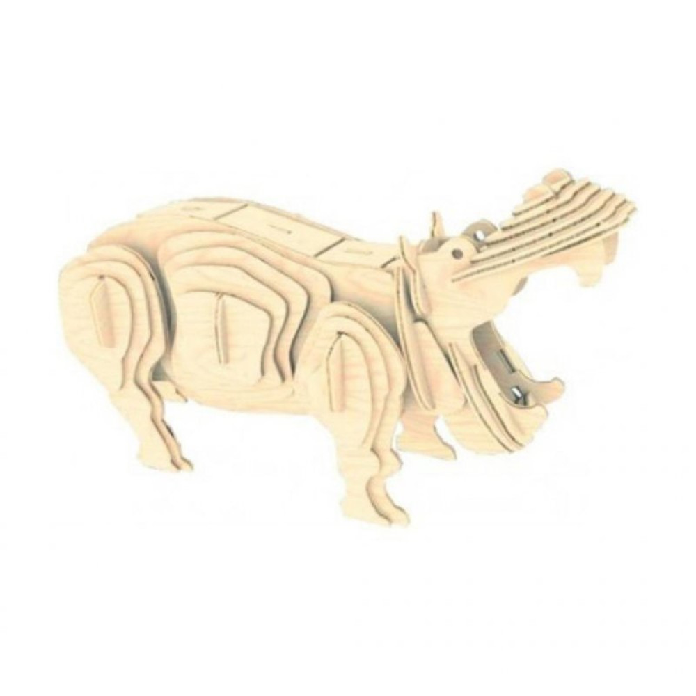 Сборная модель Мир деревянных игрушек Бегемот (М019) Сборная модель Мир деревянных игрушек Бегемот (М019)