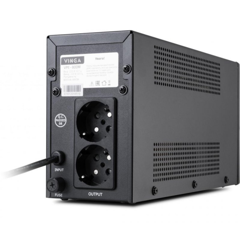 Источник бесперебойного питания Vinga LED 800VA metal case (VPE-800M)