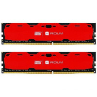Модуль пам'яті для комп'ютера DDR4 8GB (2x4GB) 2400 MHz Iridium Red Goodram (IR-R2400D464L15S/8GDC)