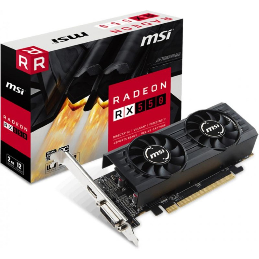 Відеокарта MSI Radeon RX 550 2048Mb LP OC (RX 550 2GT LP OC)