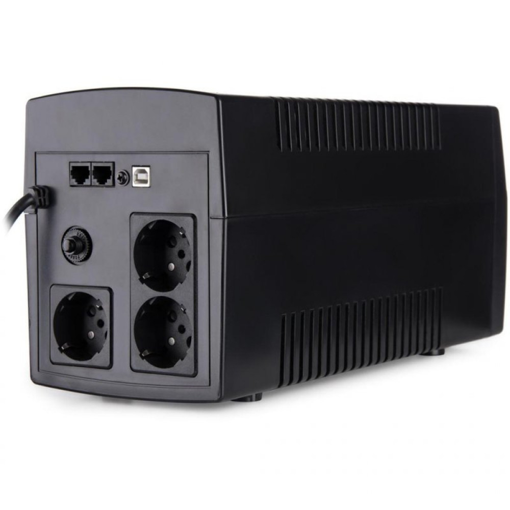 Источник бесперебойного питания Vinga LED 1500VA plastic case with USB+RJ11 (VPE-1500PU)