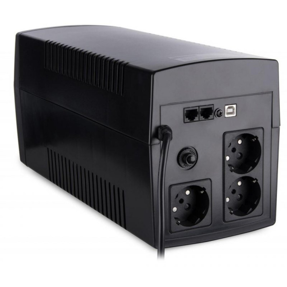 Источник бесперебойного питания Vinga LED 1500VA plastic case with USB+RJ11 (VPE-1500PU)
