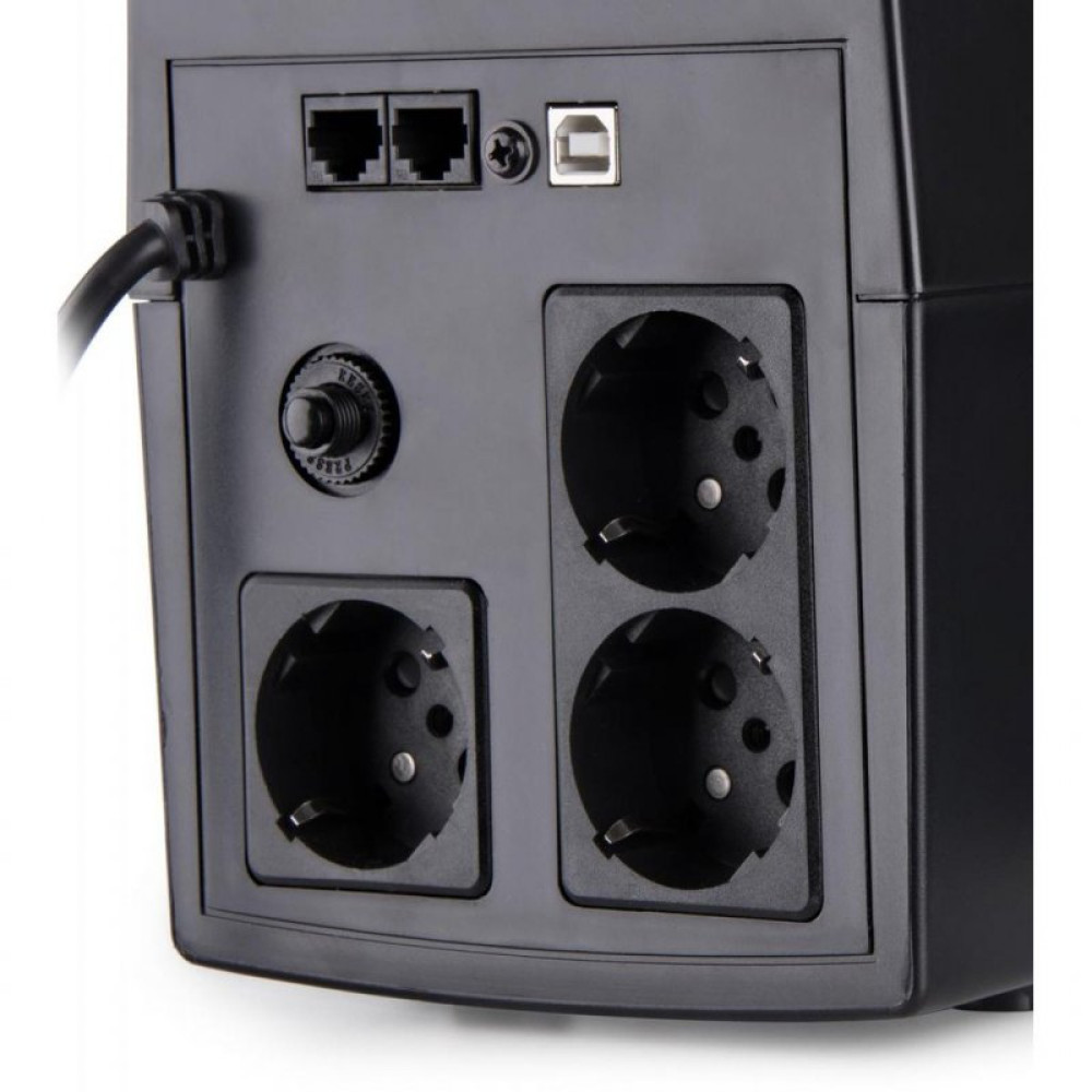Источник бесперебойного питания Vinga LED 1500VA plastic case with USB+RJ11 (VPE-1500PU)