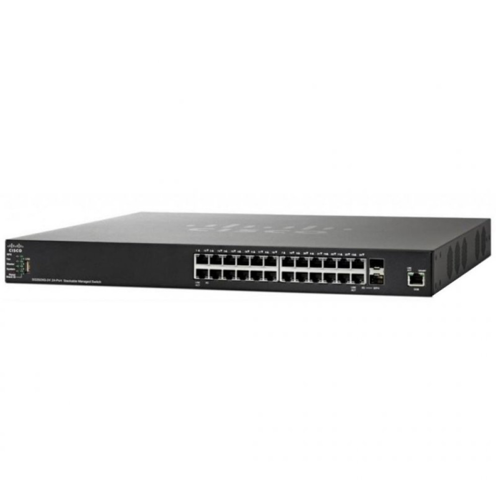 Комутатор мережевий Cisco SF350-24-K9-EU