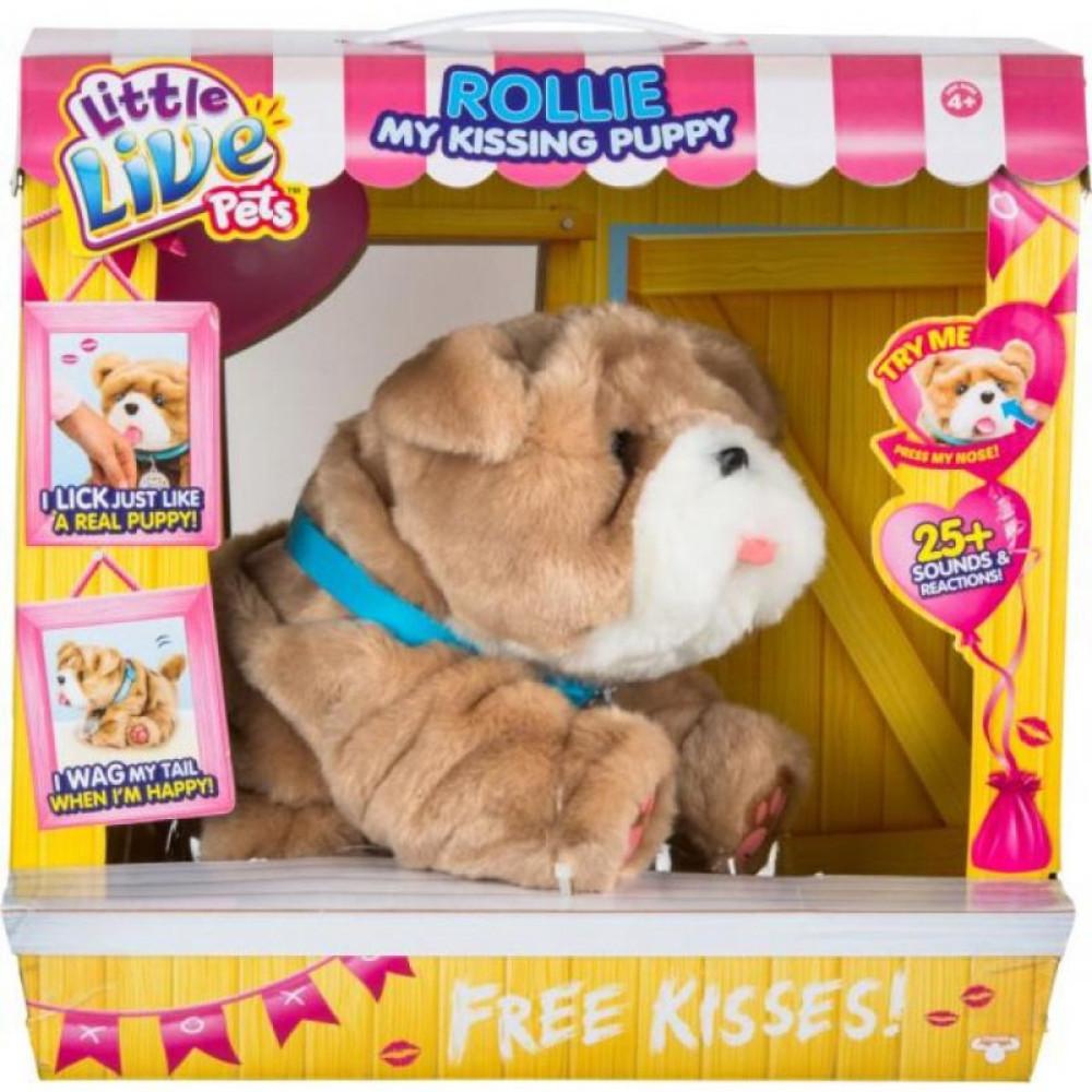 Інтерактивна іграшка Moose Little Live Pets Цуценя Роллі Люблю цілуватися (28669)