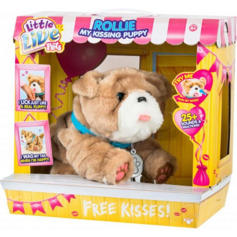 Інтерактивна іграшка Moose Little Live Pets Цуценя Роллі Люблю цілуватися (28669)