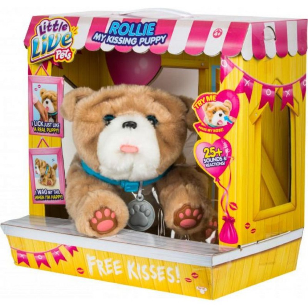 Інтерактивна іграшка Moose Little Live Pets Цуценя Роллі Люблю цілуватися (28669)