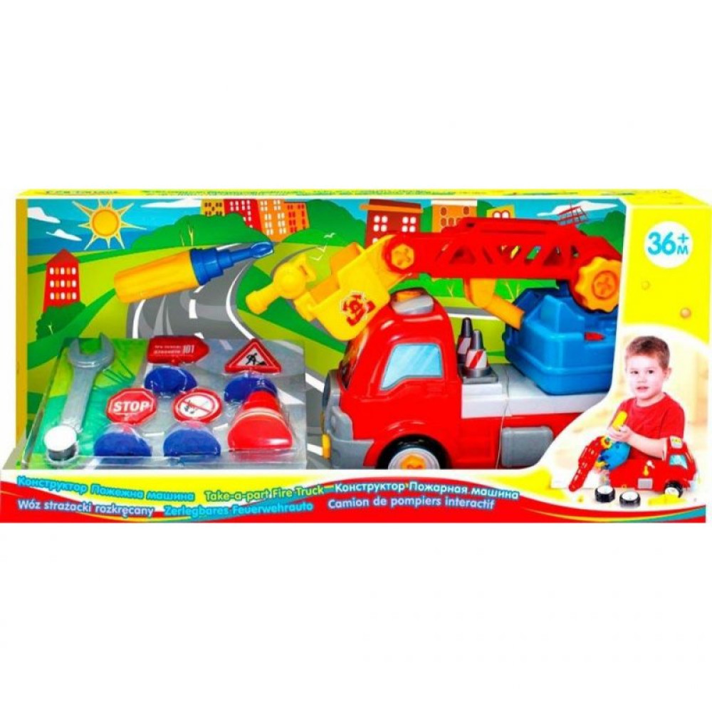 Конструктор BeBeLino Пожарная машина с дорожными знаками (58013)