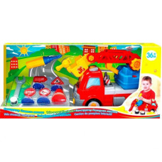 Конструктор BeBeLino Пожарная машина с дорожными знаками (58013)