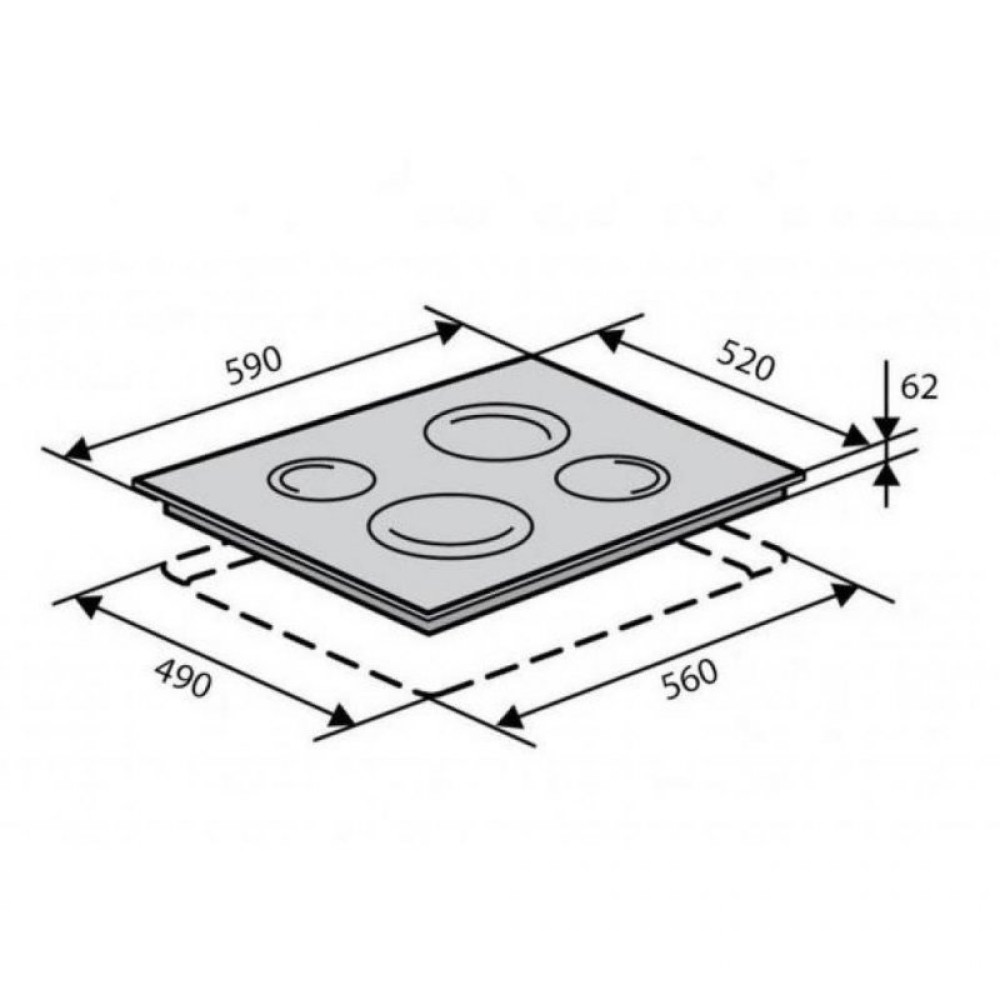 Варочна поверхня Ventolux VI 64 TC WH