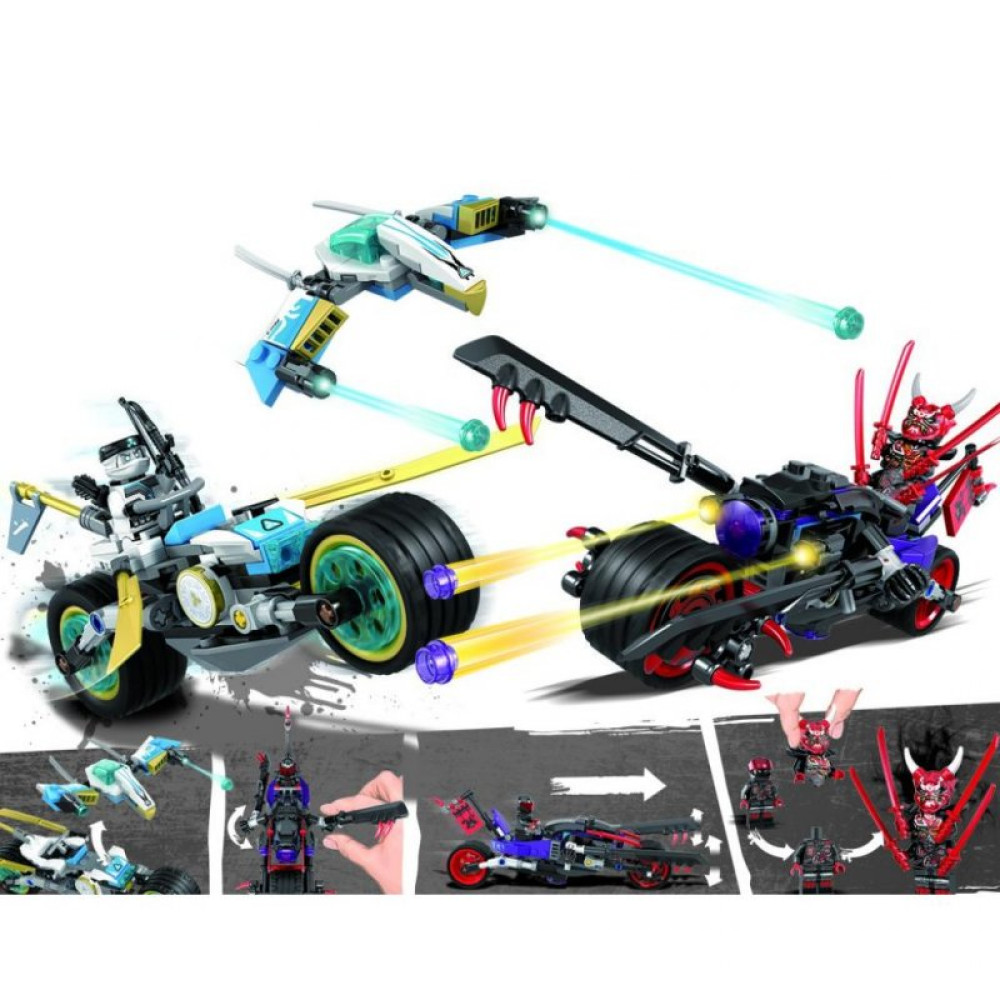 Конструктор Jvtoy Герои ниндзя: Безумные гонки (16014) Конструктор Jvtoy Герои ниндзя: Безумные гонки (16014)