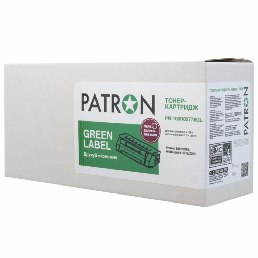 Тонер-картридж PATRON XEROX Ph3052/106R02778 GREEN Label (PN-106R02778GL)