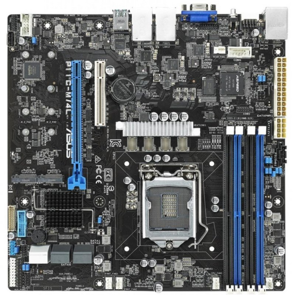 Серверна материнська плата ASUS P11C-M/4L s1151 C242, 4xDDR4, M.2 mATX (P11C-M/4L)
