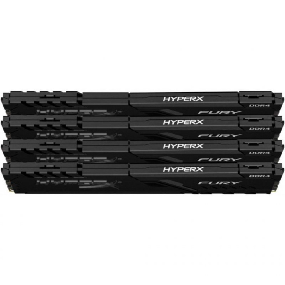 Модуль памяти для компьютера DDR4 64GB (4x16GB) 2666 MHz HyperX Fury Black Kingston (HX426C16FB3K4/64)