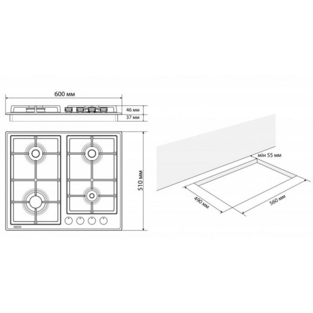 Варочна поверхня Eleyus NIKA 60 BG C