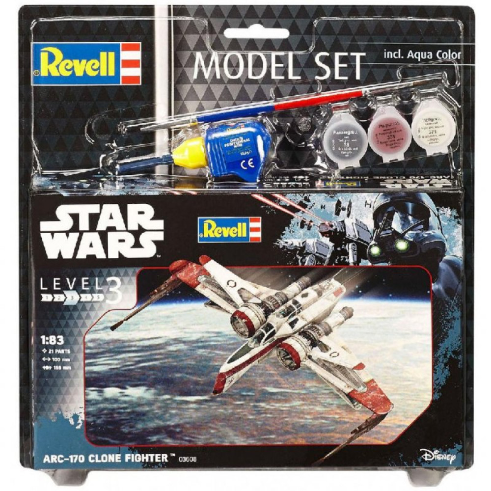 Сборная модель Revell Звездный истребитель ARC-170 уровень 3, 1:83 (RVL-63608)