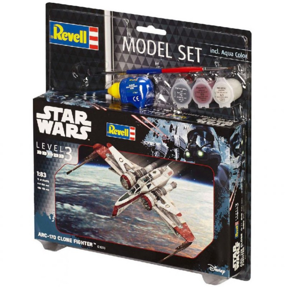 Сборная модель Revell Звездный истребитель ARC-170 уровень 3, 1:83 (RVL-63608)
