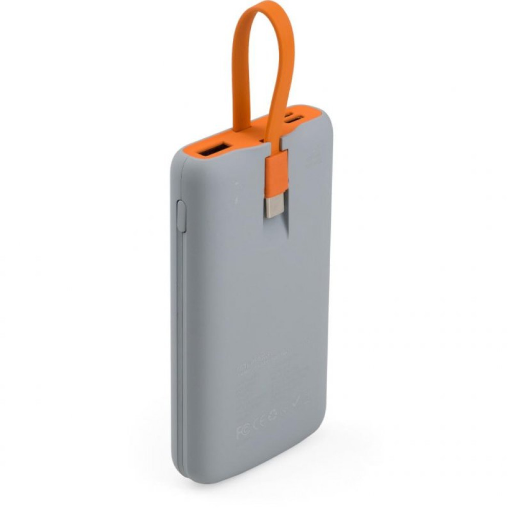 Батарея универсальная Vinga 10000 mAh SuperQC soft touch w/cable dark grey (VPB1SQSCDG)