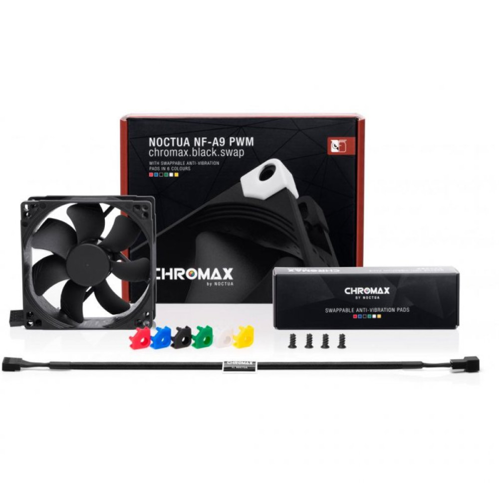Кулер до корпусу Noctua NF-A9 PWM CHROMAX.BLACK.SWAP