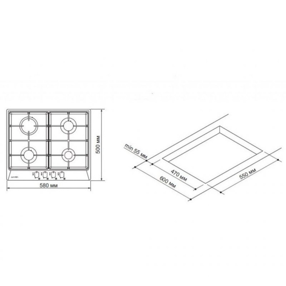 Варочная поверхность PYRAMIDA PFE 644 S BLACK