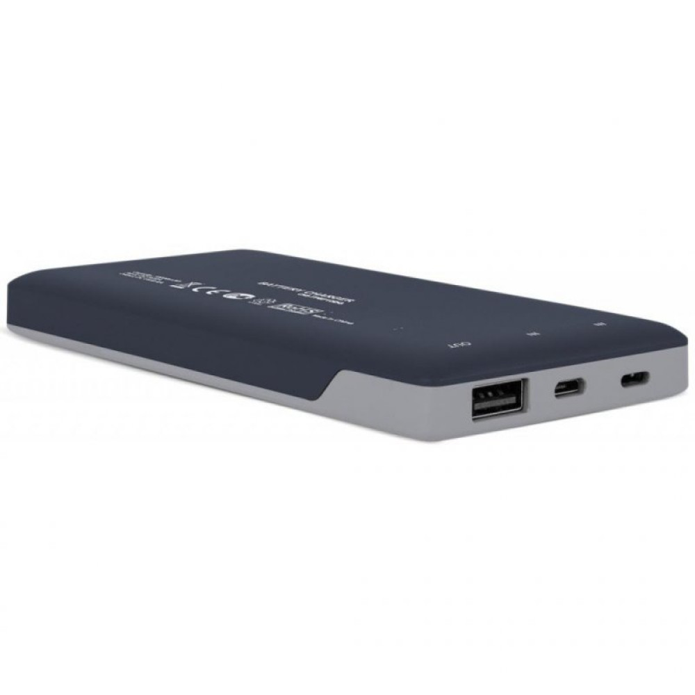 Батарея універсальна CANYON 10000mAh, Input 5V/2A, Output 5V/2A(Max), Dark Gray (CNS-TPBP10DG)