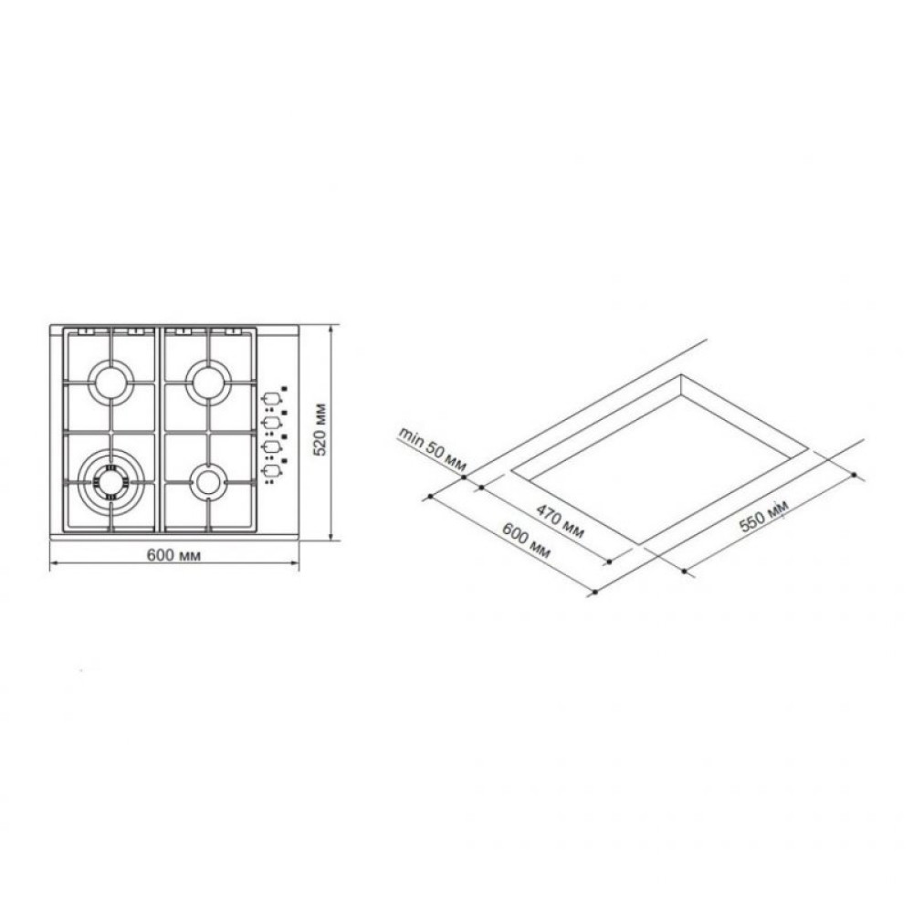 Варочна поверхня Pyramida PSG 614 BLACK LUXE (PSG614BLACKLUXE)