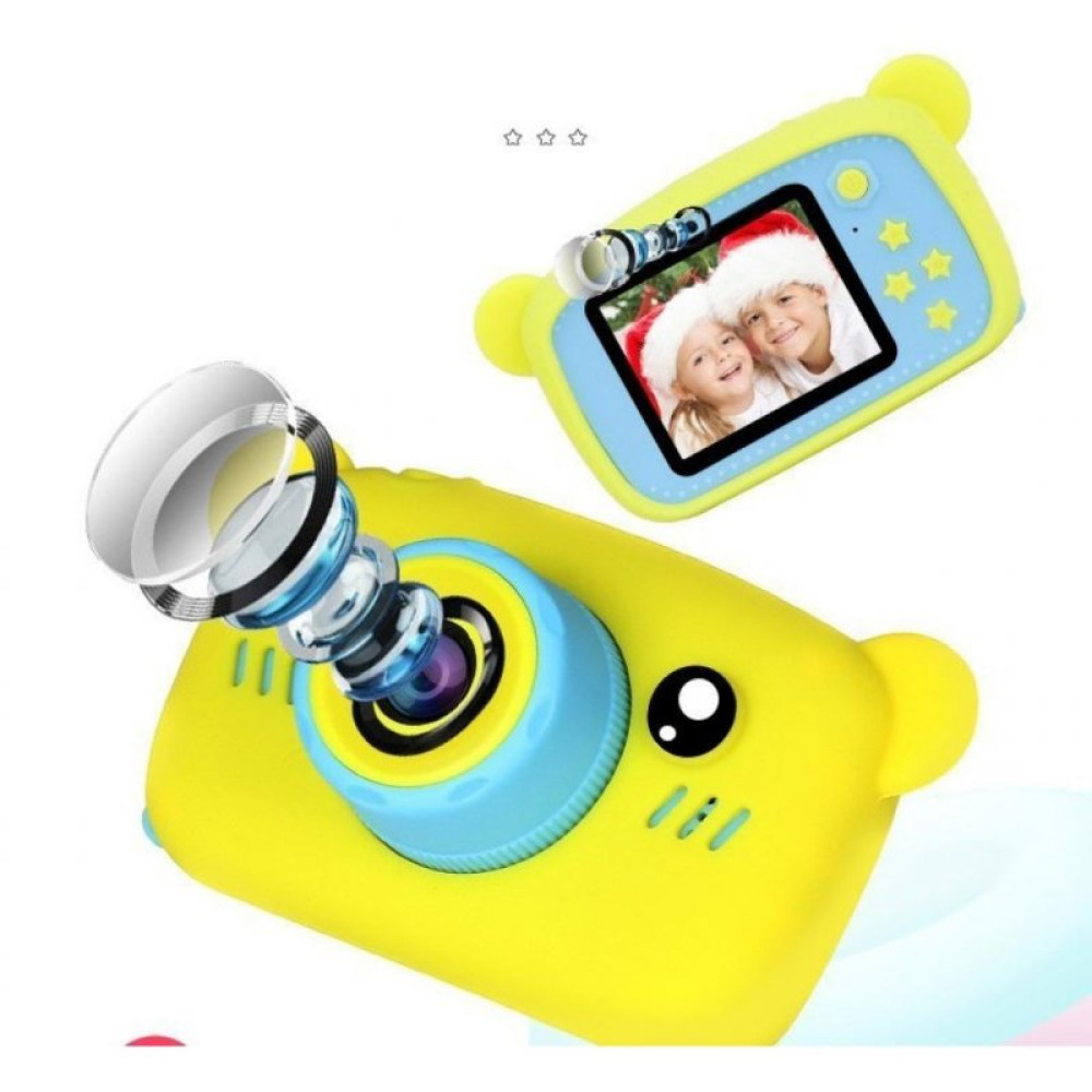 Інтерактивна іграшка XoKo Bear Цифровий дитячий фотоапарат жовтий (KVR-005-YL)