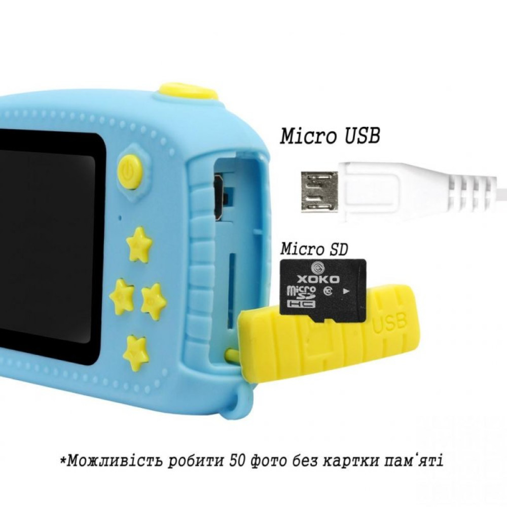 Інтерактивна іграшка XoKo Rabbit Цифровий дитячий фотоапарат блакитний (KVR-010-BL)