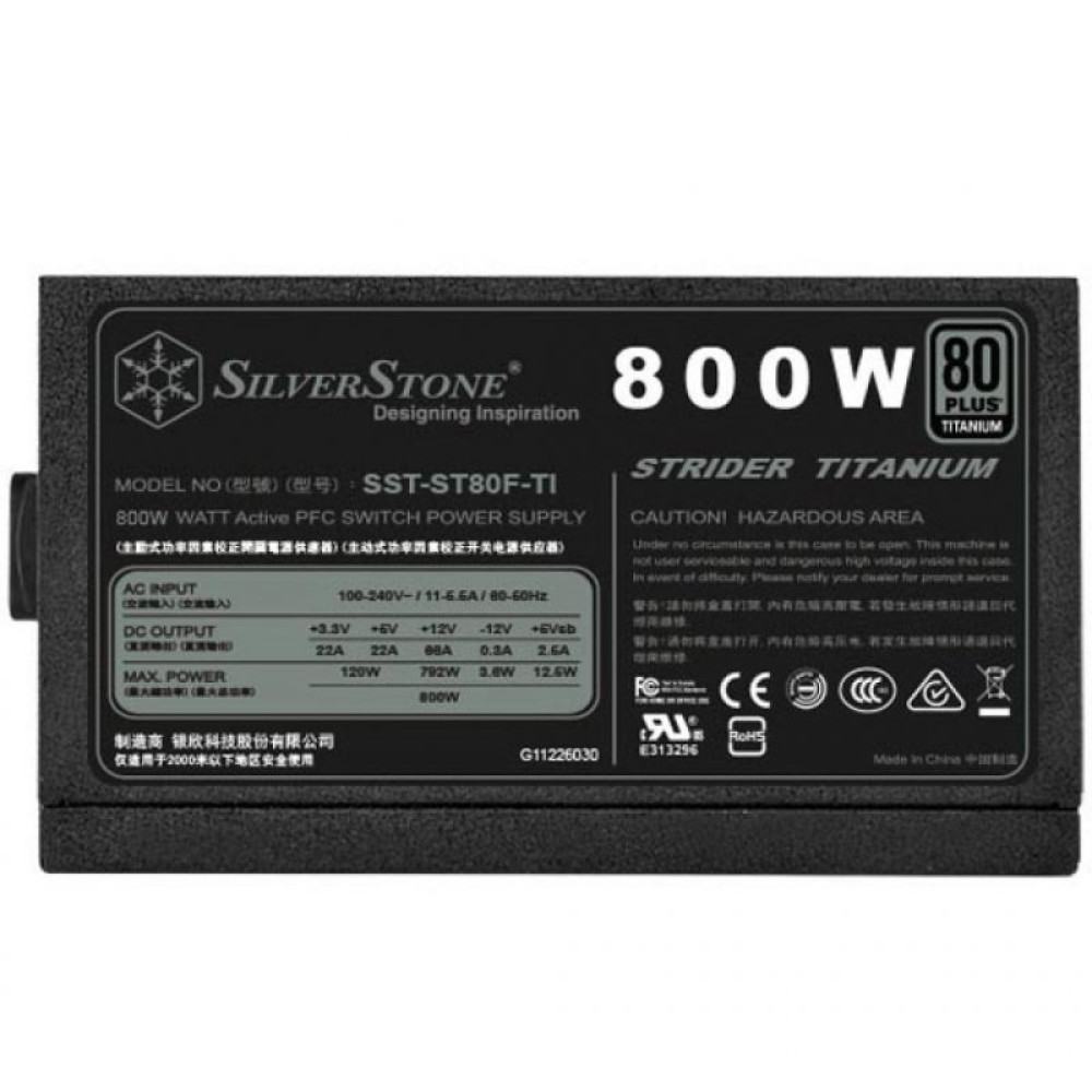 Блок живлення Silver Stone 800W STRIDER ST80F-TI (SST-ST80F-TI)