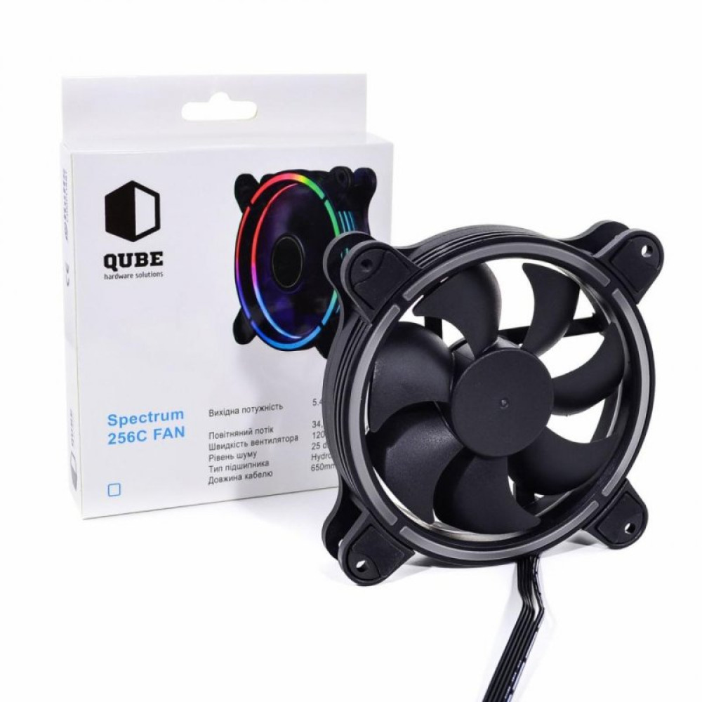 Кулер до корпусу Qube SPECTRUM 256C (QB-SPECTRUM-120-18)