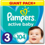Подгузник Pampers Active Baby Midi Размер 3 (6-10 кг), 104 шт. (8001090950215)