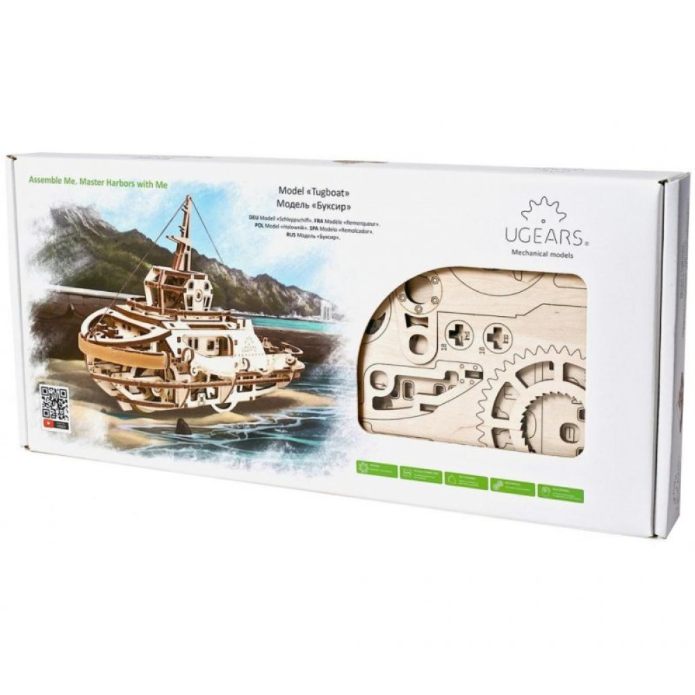 Конструктор Ugears механічний Буксир (70078)