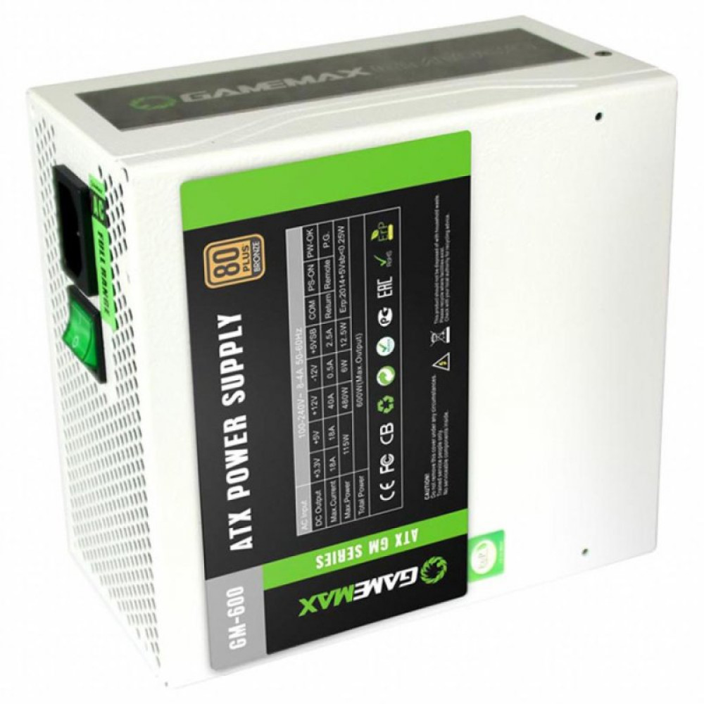 Блок питания GAMEMAX 600W (GM-600-WHITE)
