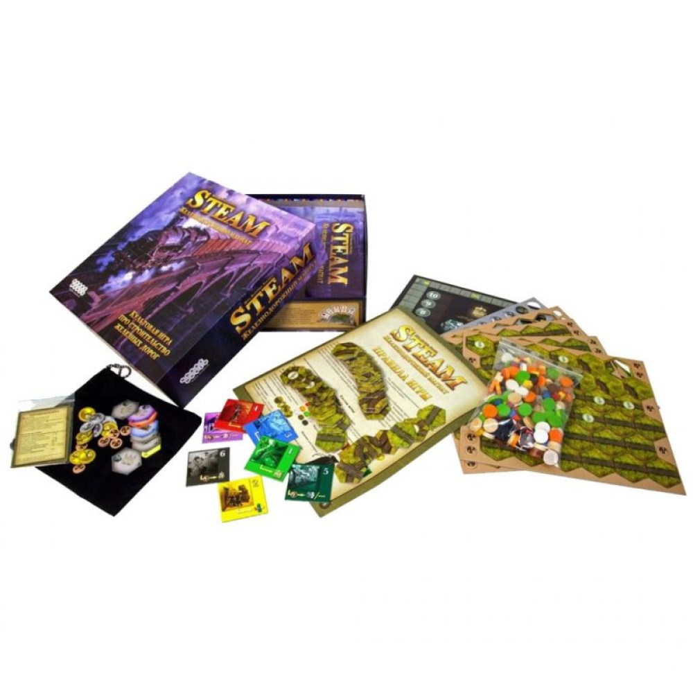 Настільна гра Hobby World Steam. Залізничний магнат 12+ (1305)