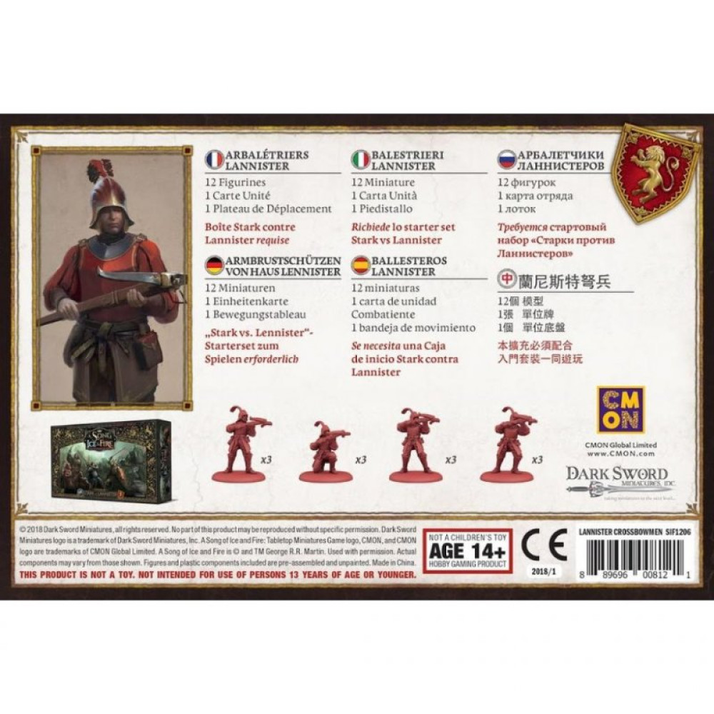 Настільна гра Hobby World Пісня Льоду й Полум'я: Набір Арбалетчики Ланністерів (SIF1206)