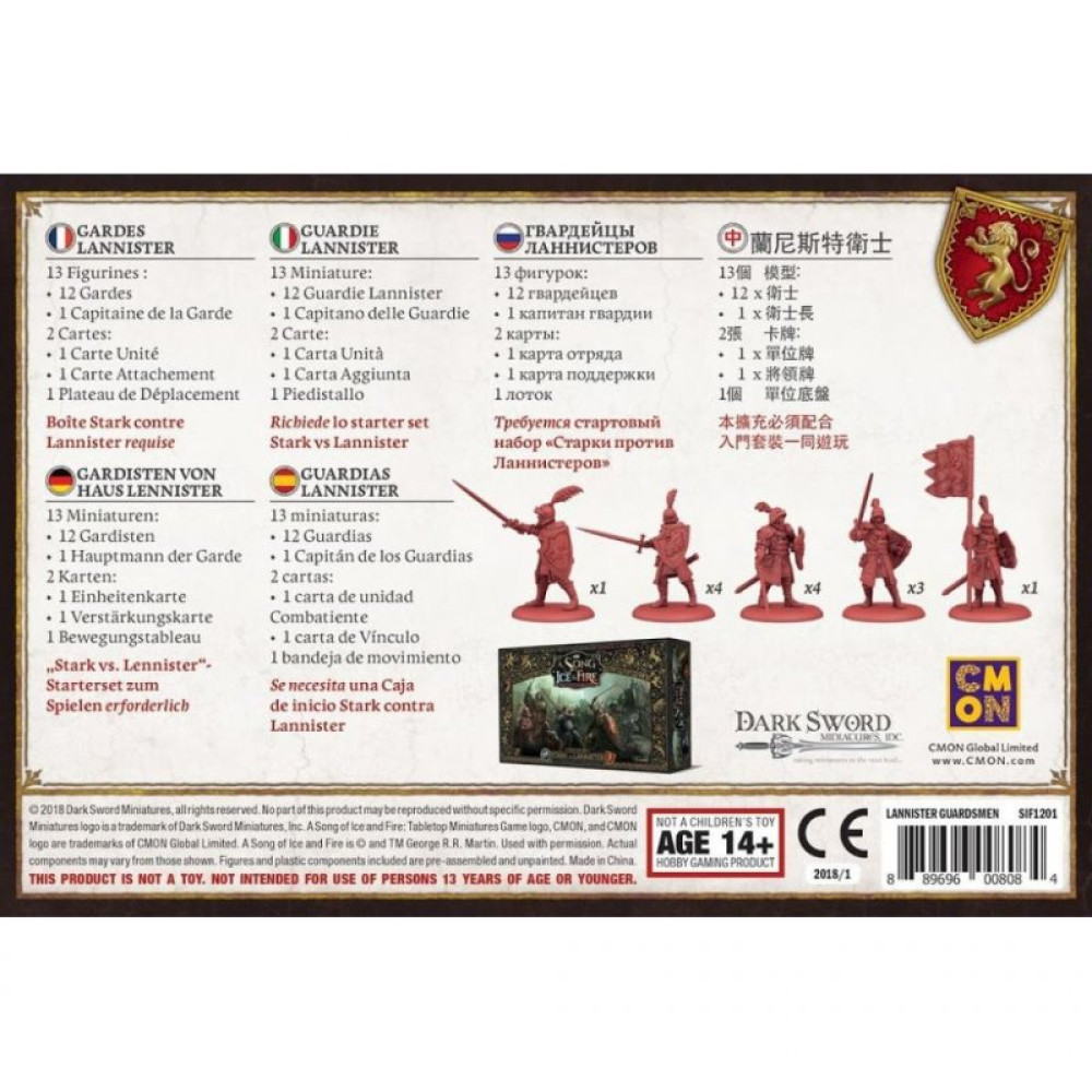 Настільна гра Hobby World Пісня Льоду й Полум'я: Набір Гвардійці Ланністерів (SIF1201)