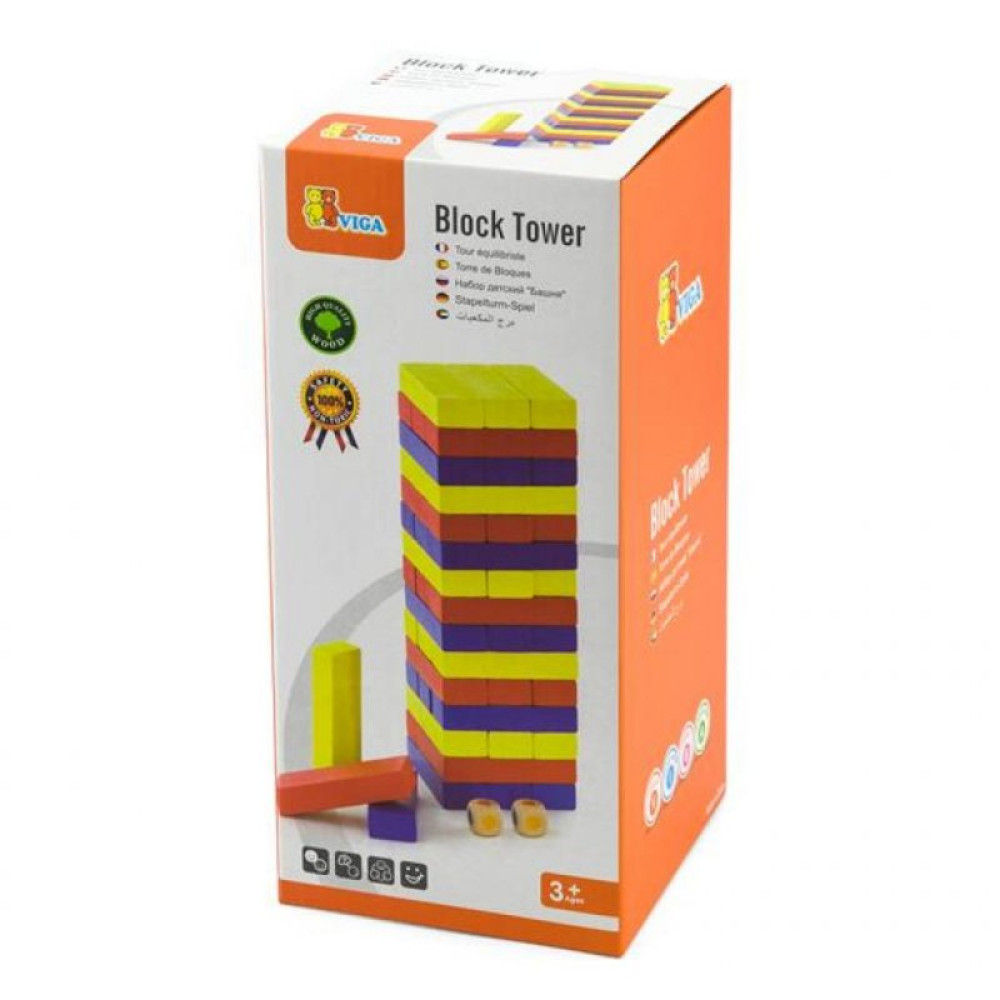 Настільна гра Viga Toys Кольорова Дженга (56215) Настільна гра Viga Toys Кольорова Дженга (56215)